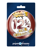 Button 12,5 Jaar Getrouwd Verkeersbord